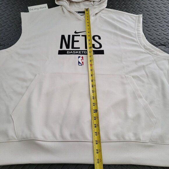 Nike Brooklyn Nets NBA Team Issue Pregame Warmup Sleeveless Hoodie Size 3XL-TALL - Picture 4 of 7